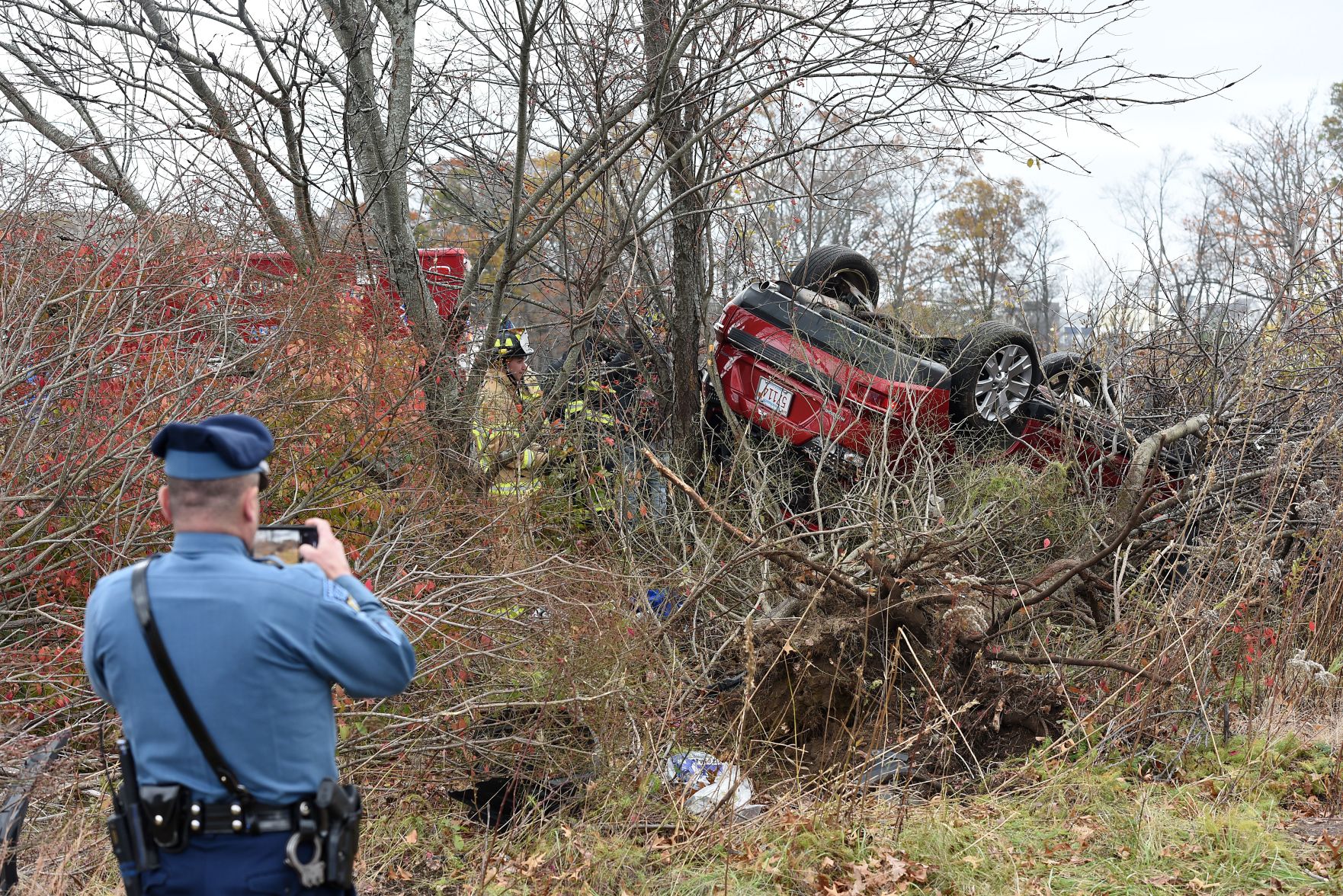 Police/Fire: Man injured in rotary rollover